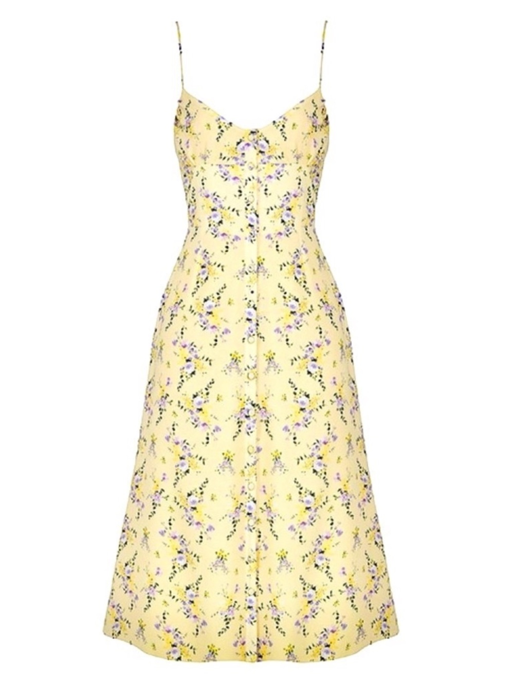 HOUSE OF CB “Annabella” lemon floral midi sun dress💛💛 - Picture 5 of 12